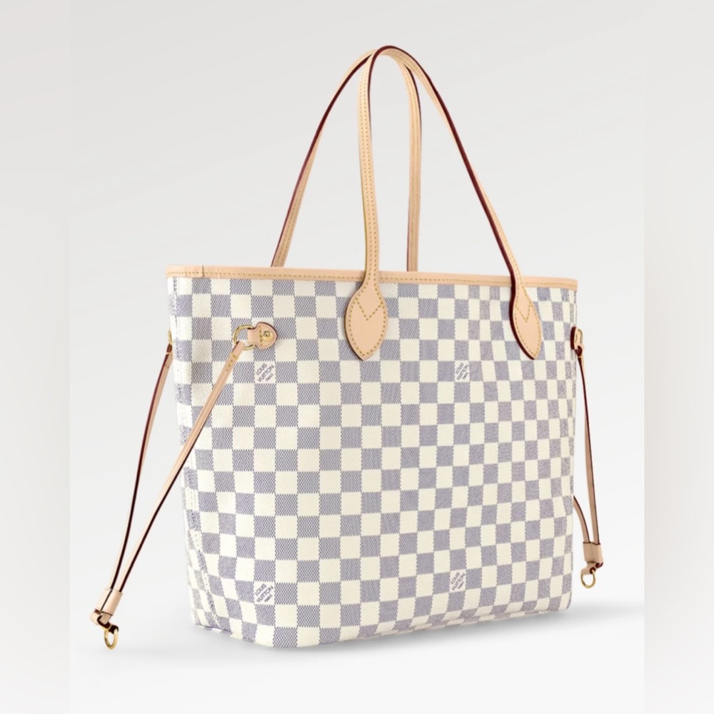Beautiful LV Neverfull MM Damier Azur tote with rose ballerine interior 💕 - Picture 13 of 14